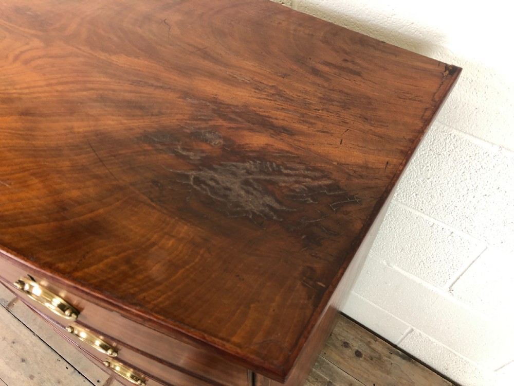 19th Century Mahogany Bow Front Chest of Drawers View XV