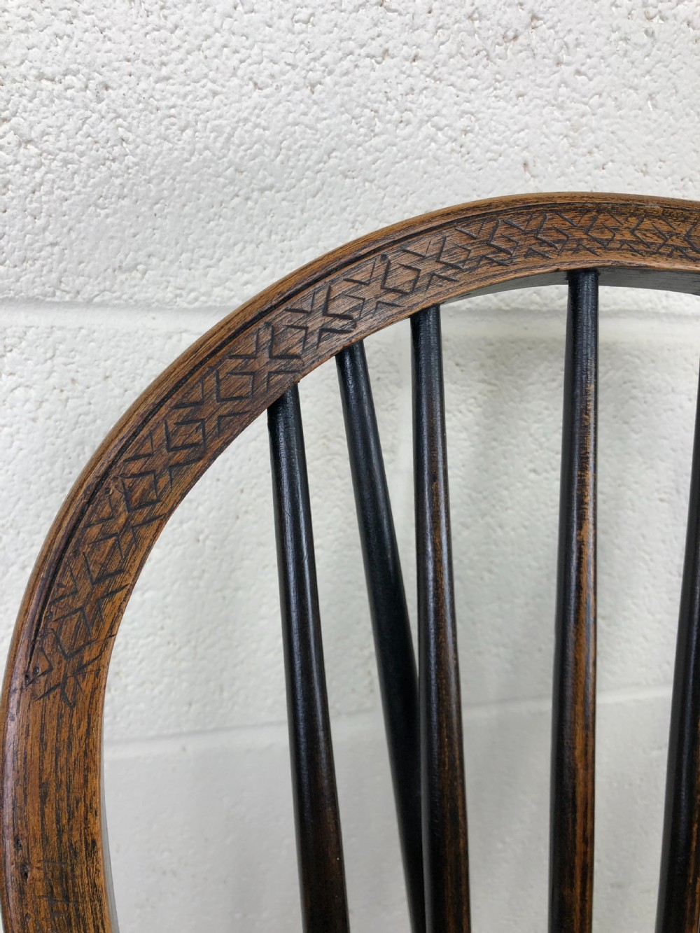 Set of Four 19th Century Ash and Elm Hoop Back Chairs View VII