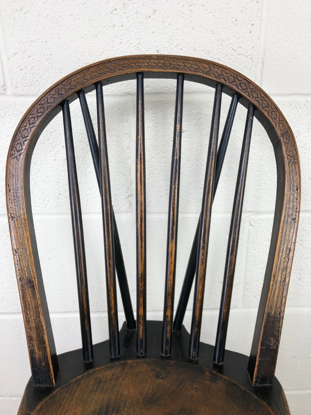 Set of Four 19th Century Ash and Elm Hoop Back Chairs View X