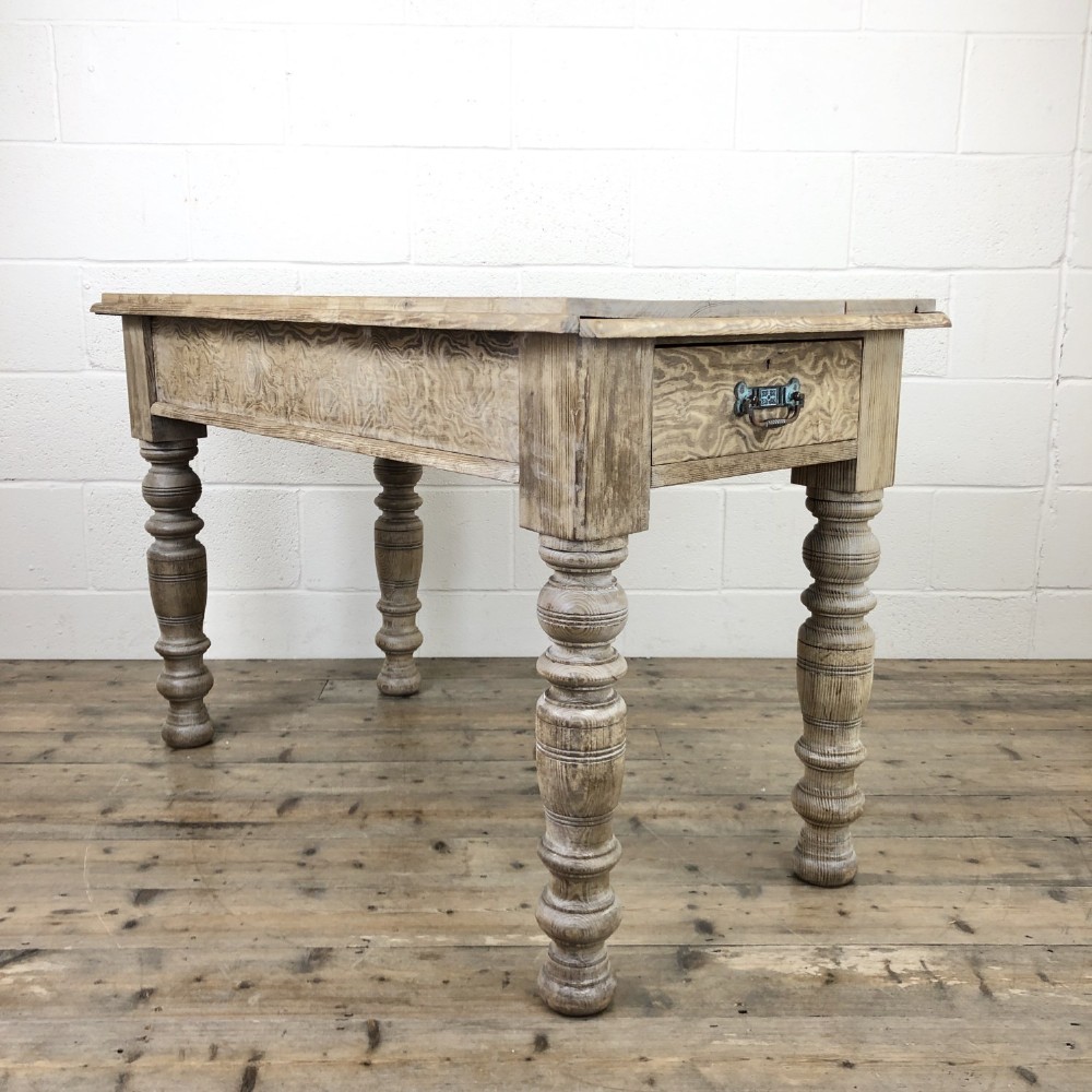 Pitch Pine Chapel Table with Drawer