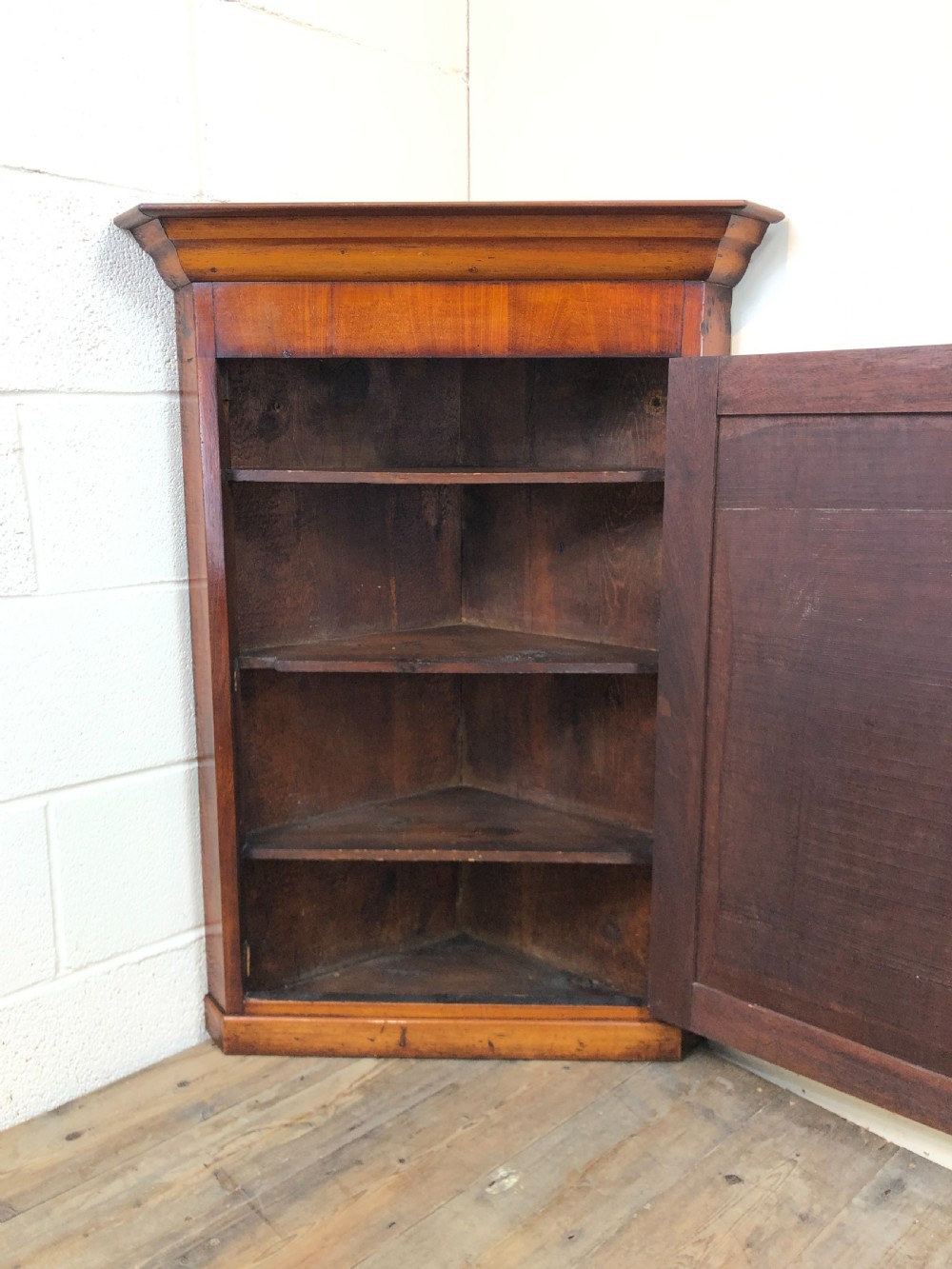 Victorian Mahogany Wall Hanging Corner Cupboard View V