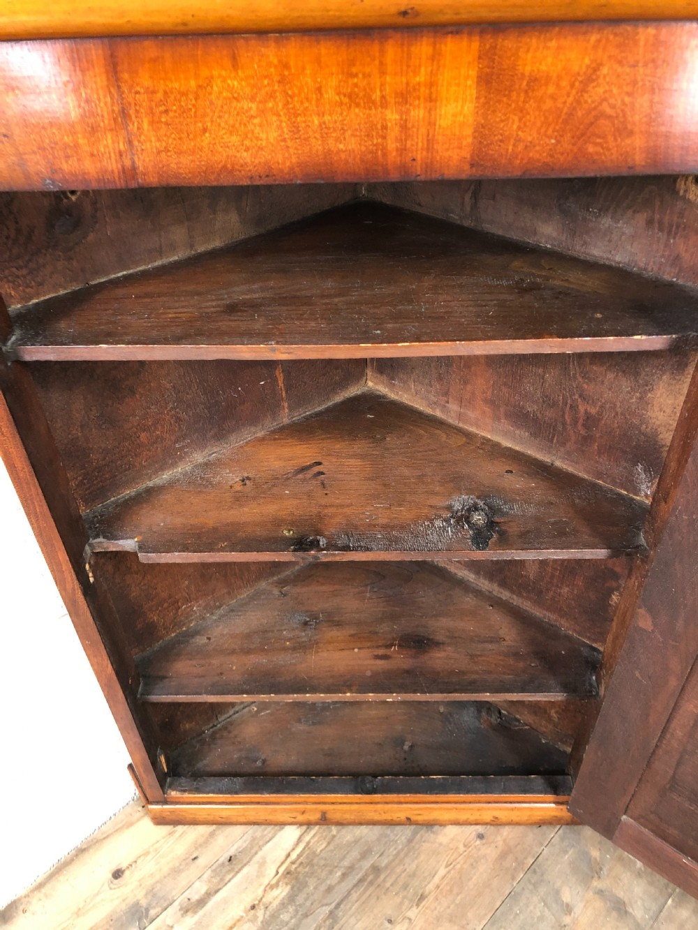 Victorian Mahogany Wall Hanging Corner Cupboard View VI