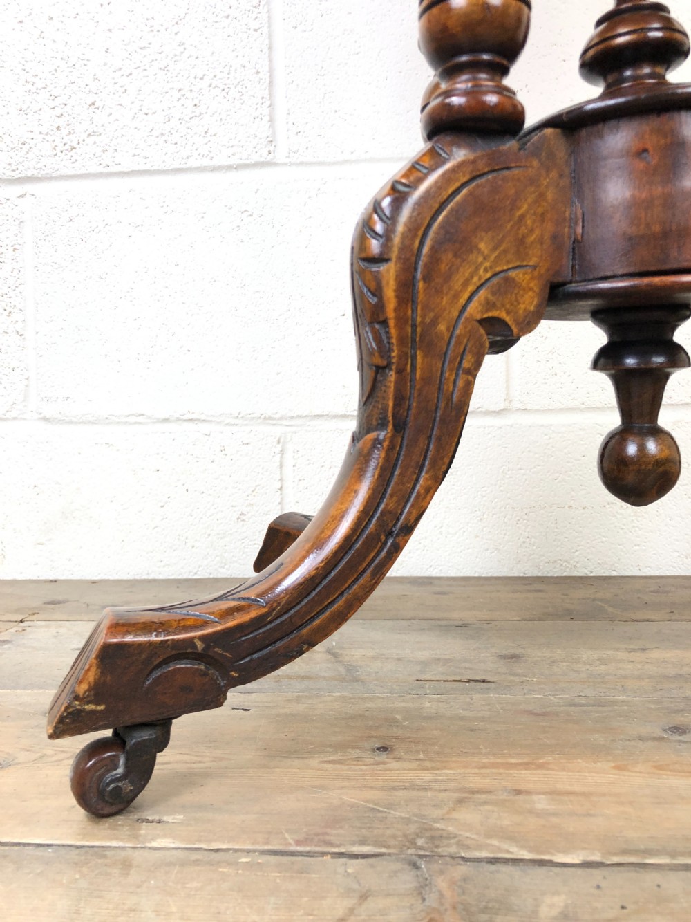 Victorian Walnut Oval Tilt Top Occasional Table View III