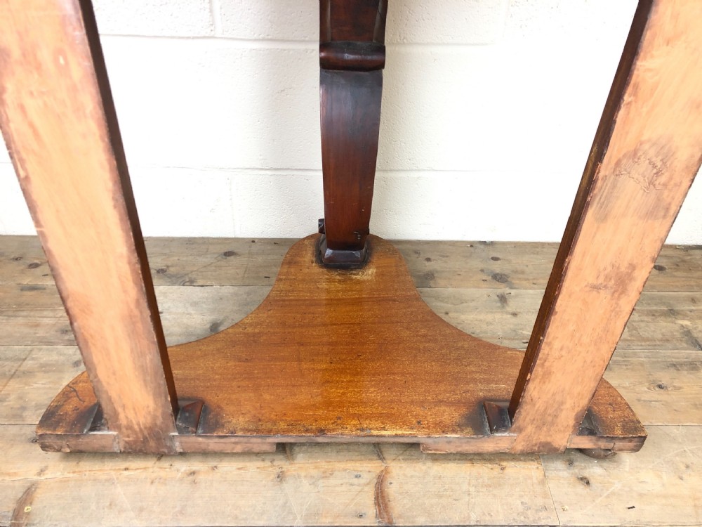 Victorian Mahogany Demi Lune Console Table View VII