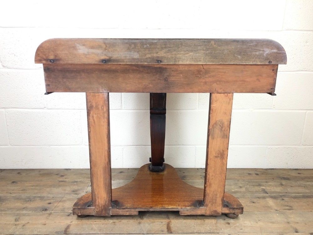 Victorian Mahogany Demi Lune Console Table View VIII