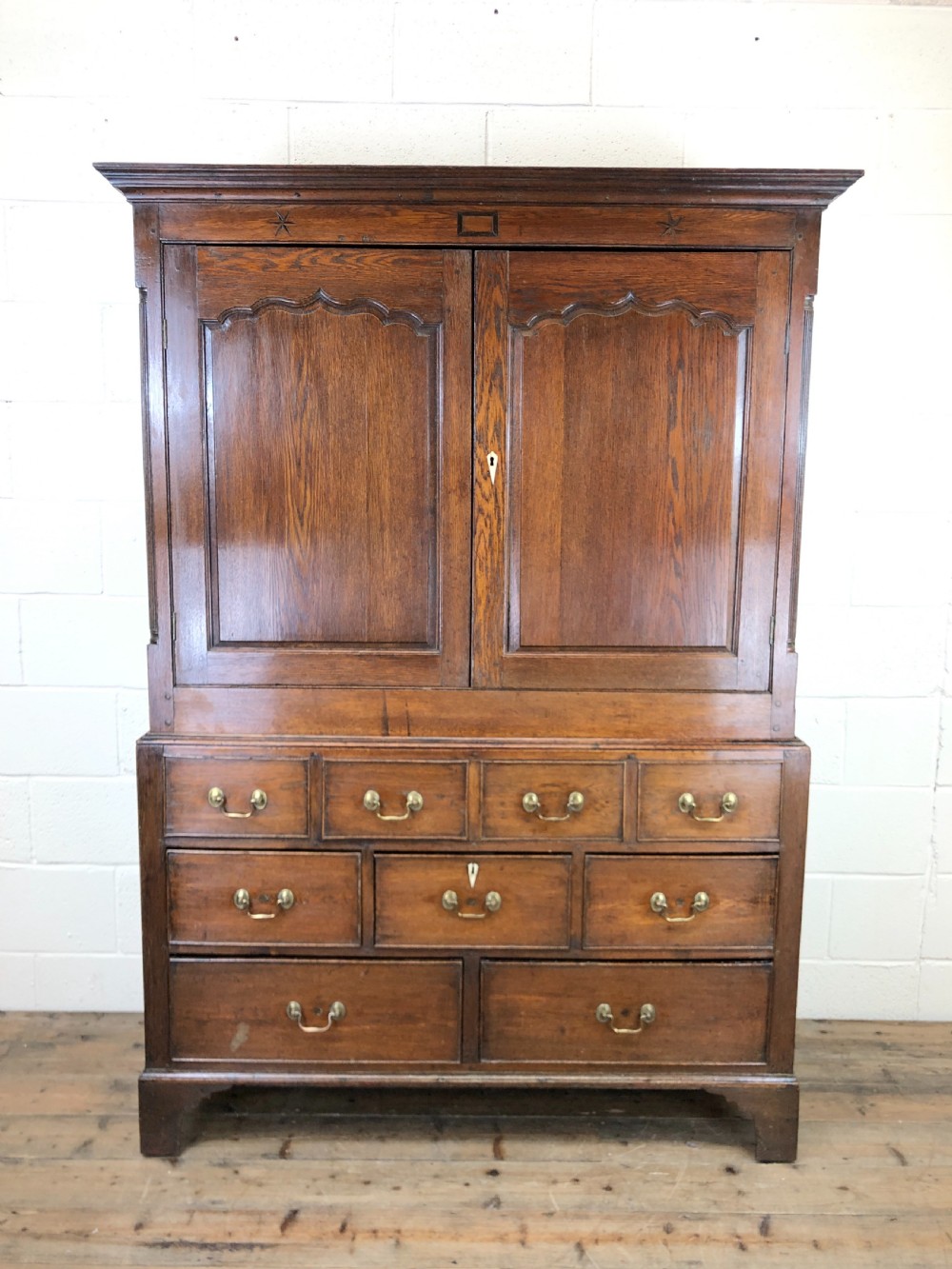 Antique Welsh Oak Press Cupboard View II