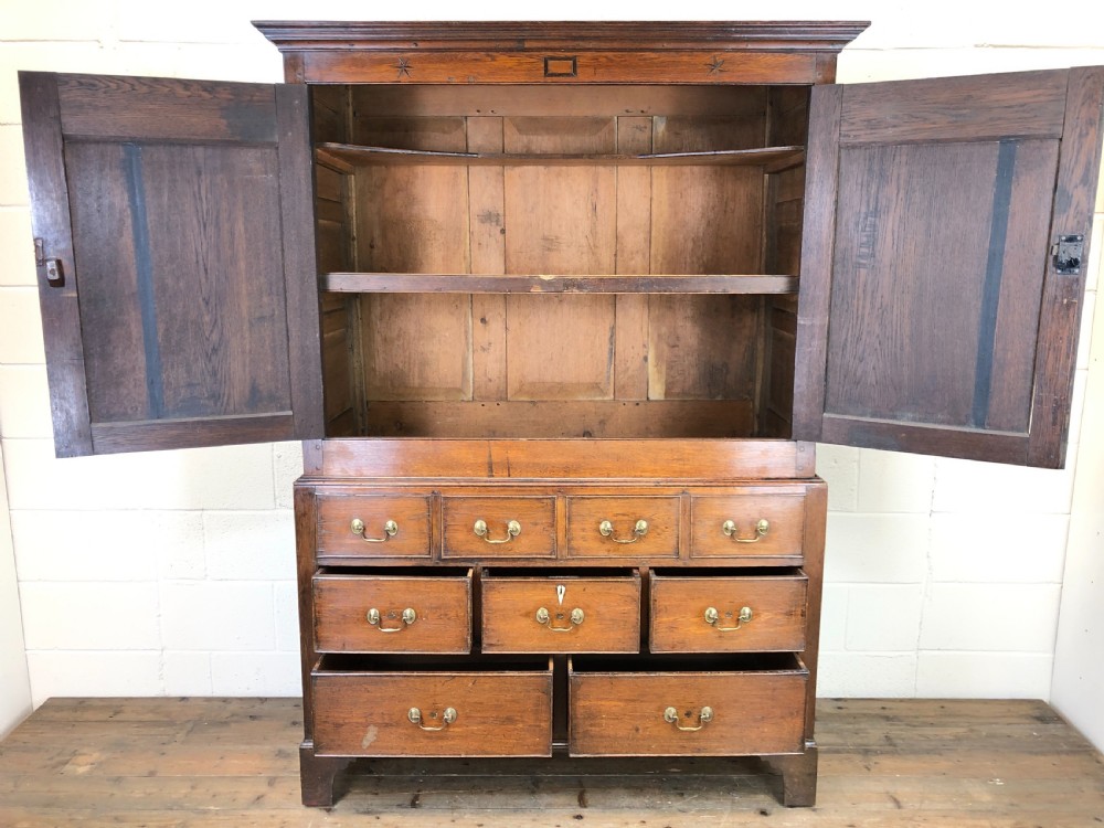 Antique Welsh Oak Press Cupboard View III