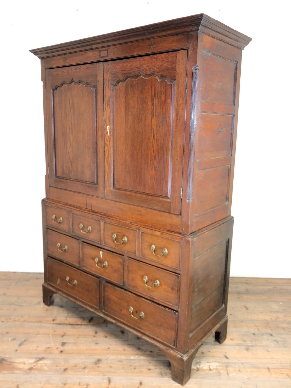Antique Welsh Oak Press Cupboard View IX