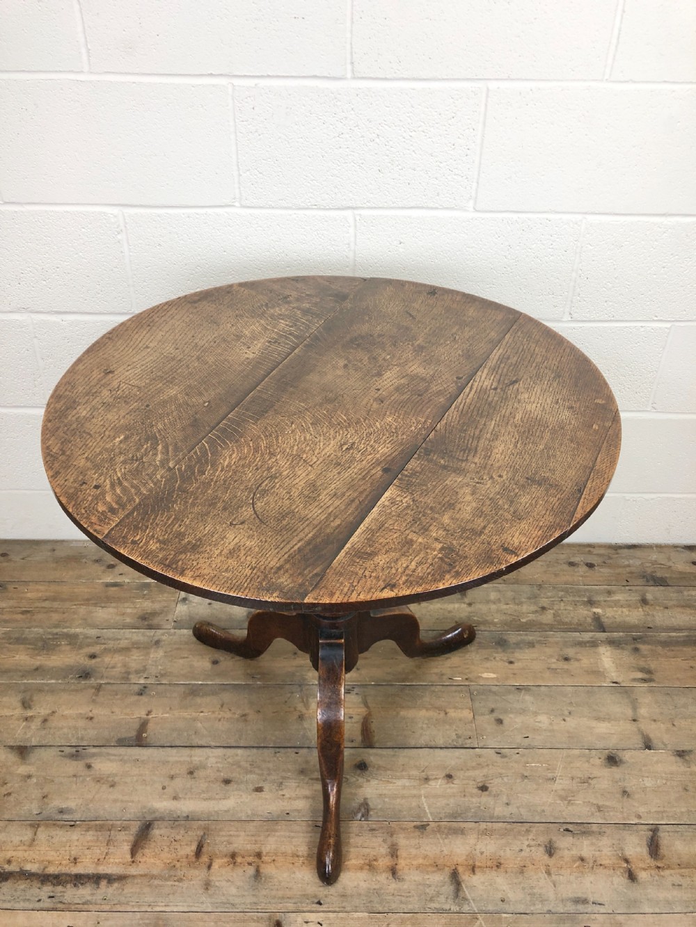 Antique Georgian Oak Tilt Top Table  View III