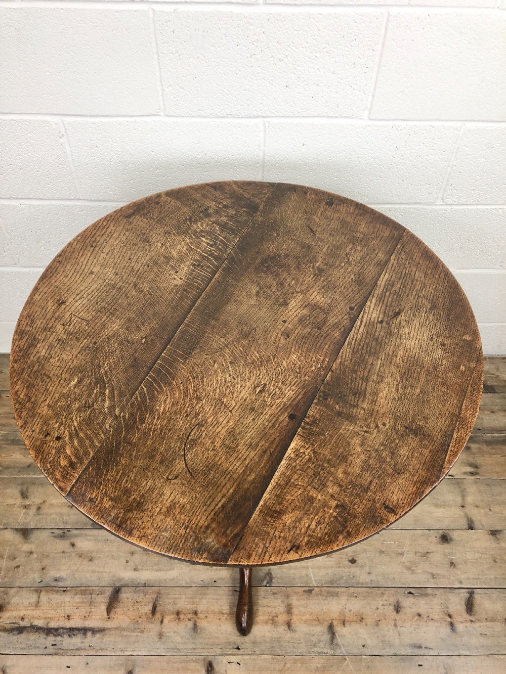 Antique Georgian Oak Tilt Top Table  View IV