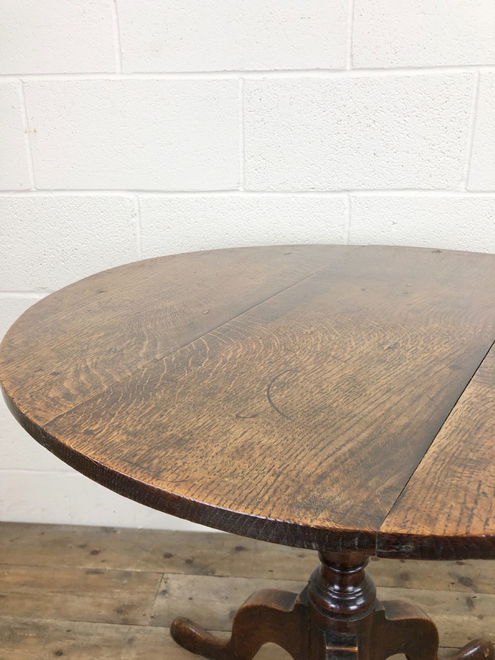Antique Georgian Oak Tilt Top Table  View V