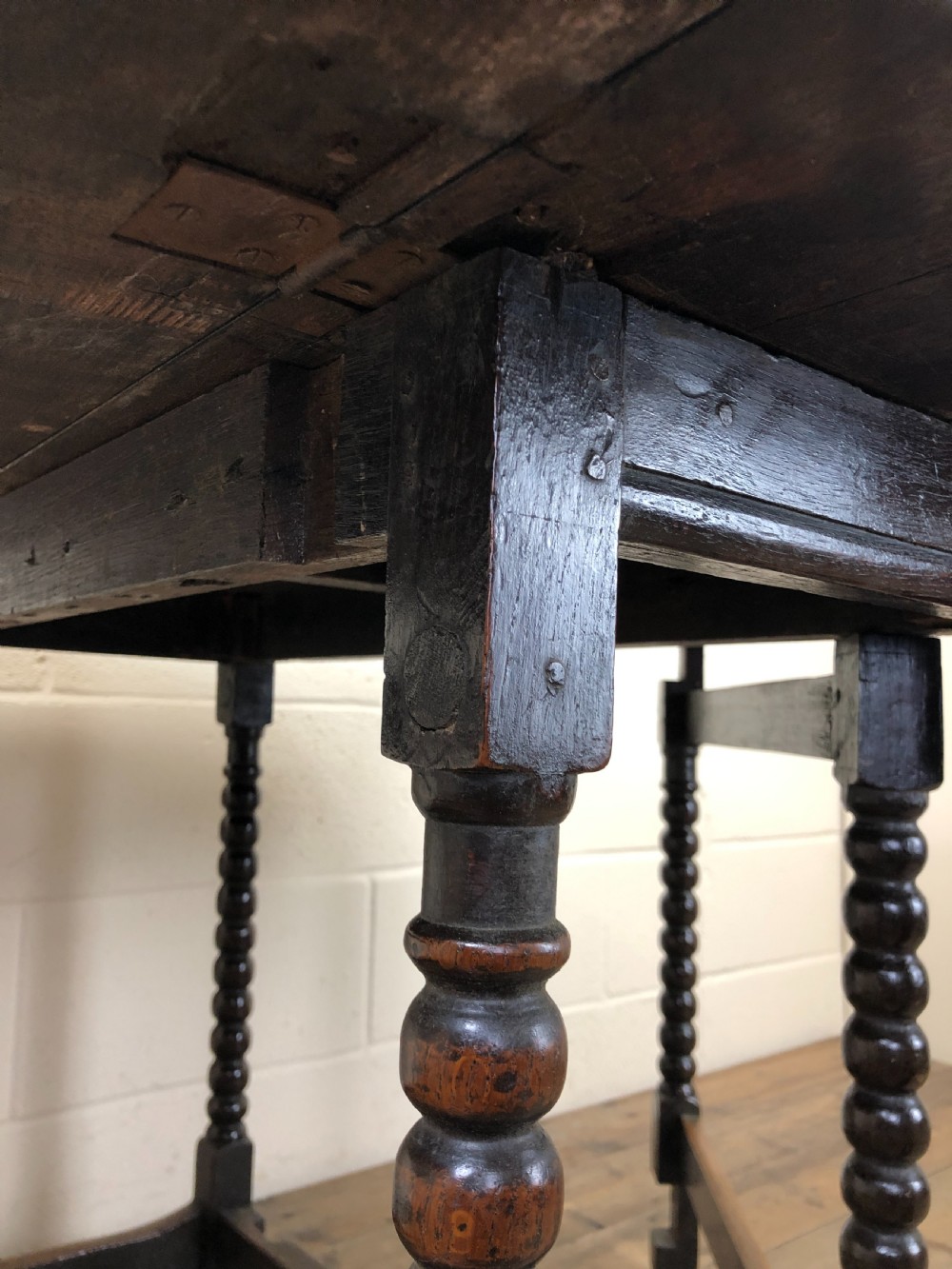 Antique 19th Century Oak Gate Leg Dining Table View VI