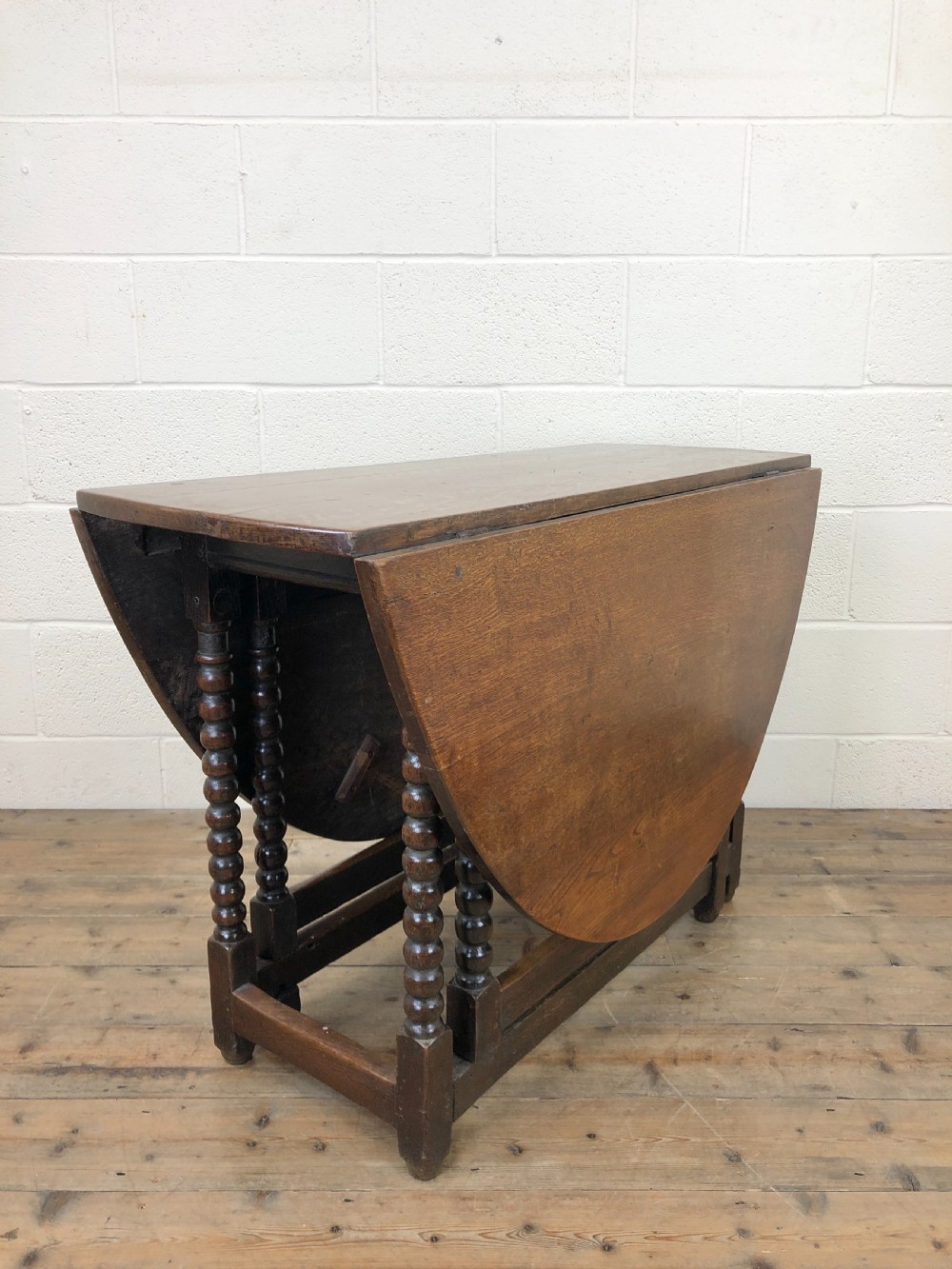 Antique 19th Century Oak Gate Leg Dining Table View VIII