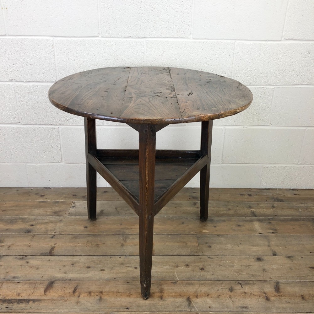 Antique 19th Century Elm Cricket Table