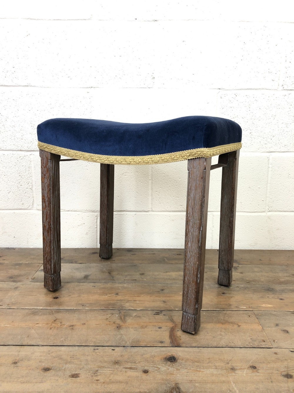 Antique Oak George VI Coronation Stool View II