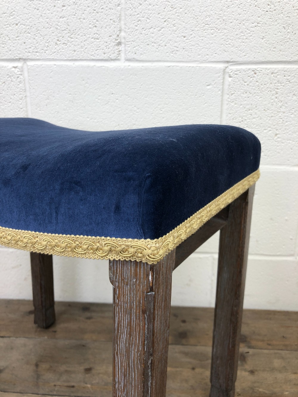 Antique Oak George VI Coronation Stool View IV
