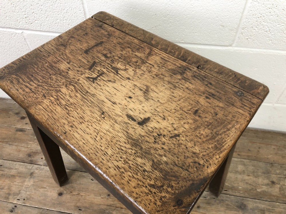 Antique 18th Century Oak Coffin Stool View V