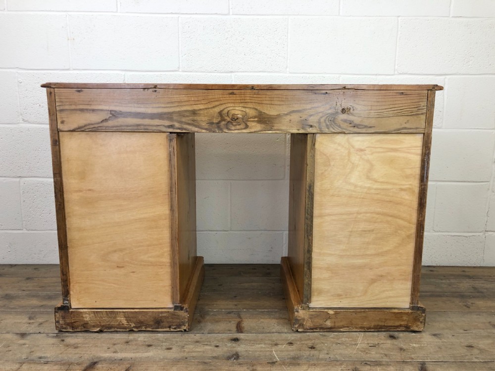 Antique Pine Pedestal Desk View X