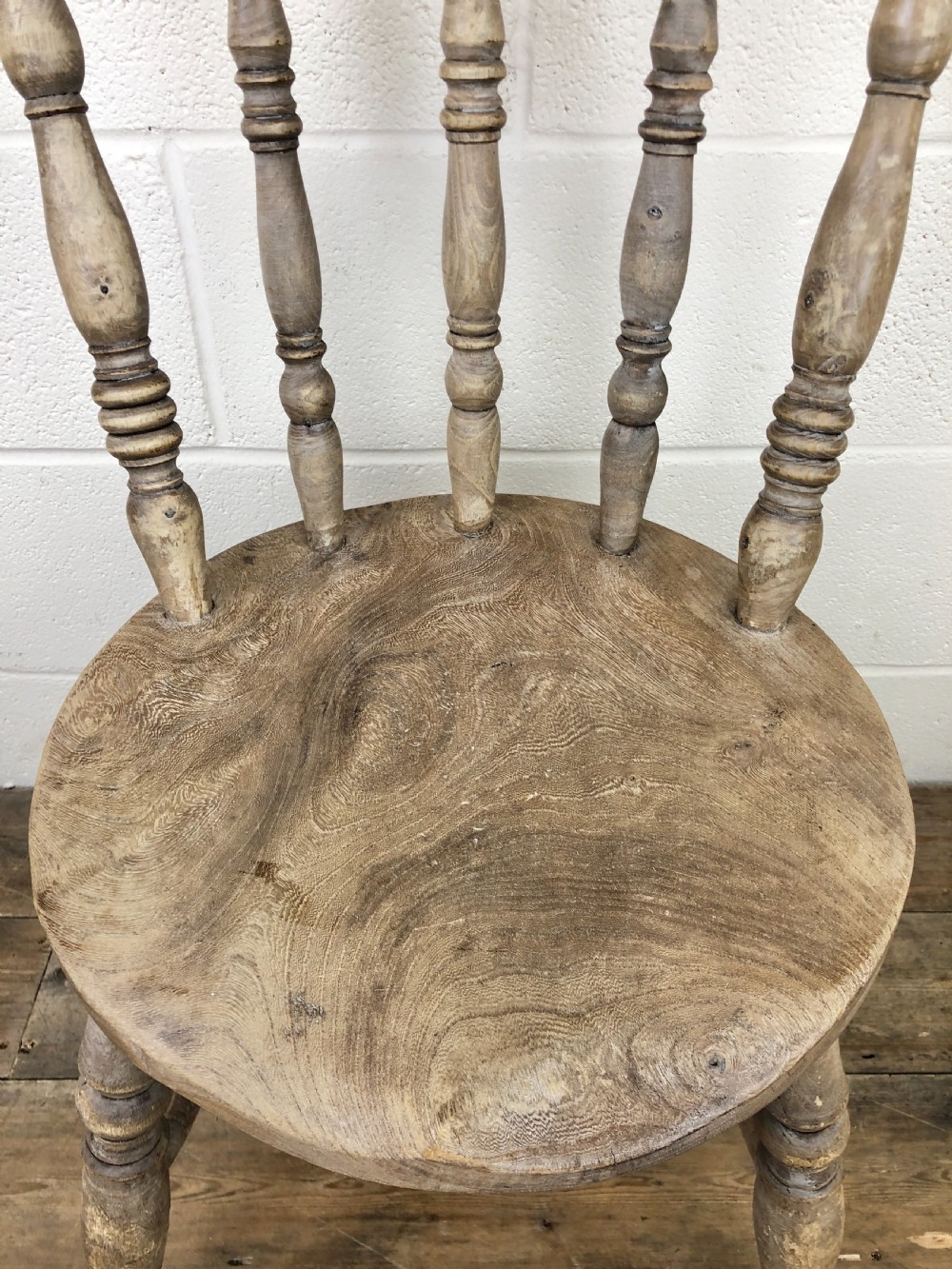 Set of Four Antique Rustic Farmhouse Kitchen Chairs View VI