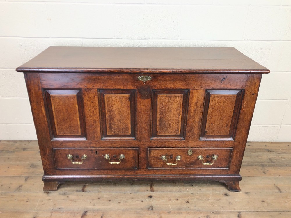 Georgian Oak Coffer with Drawers View II