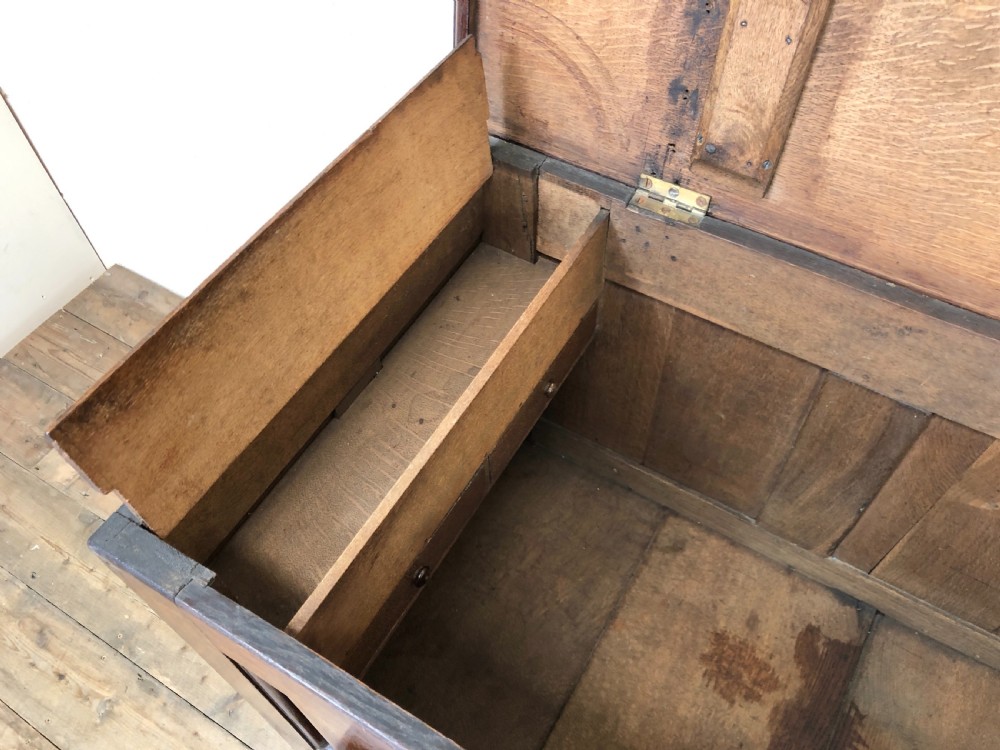 Georgian Oak Coffer with Drawers View IV