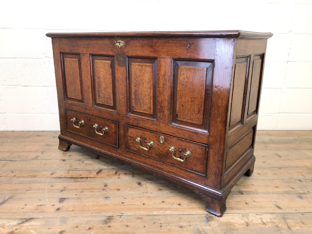 Georgian Oak Coffer with Drawers View X
