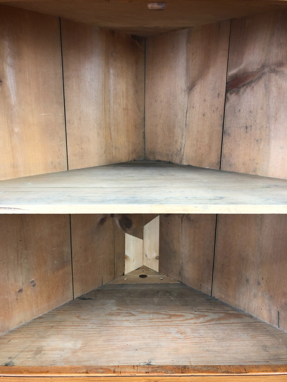 Victorian Pine Two Stage Corner Cupboard  View V