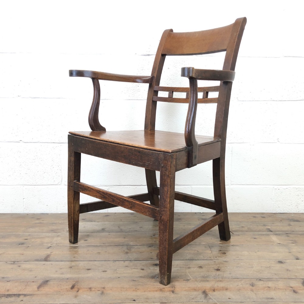 Antique 19th Century Welsh Oak Farmhouse Chair