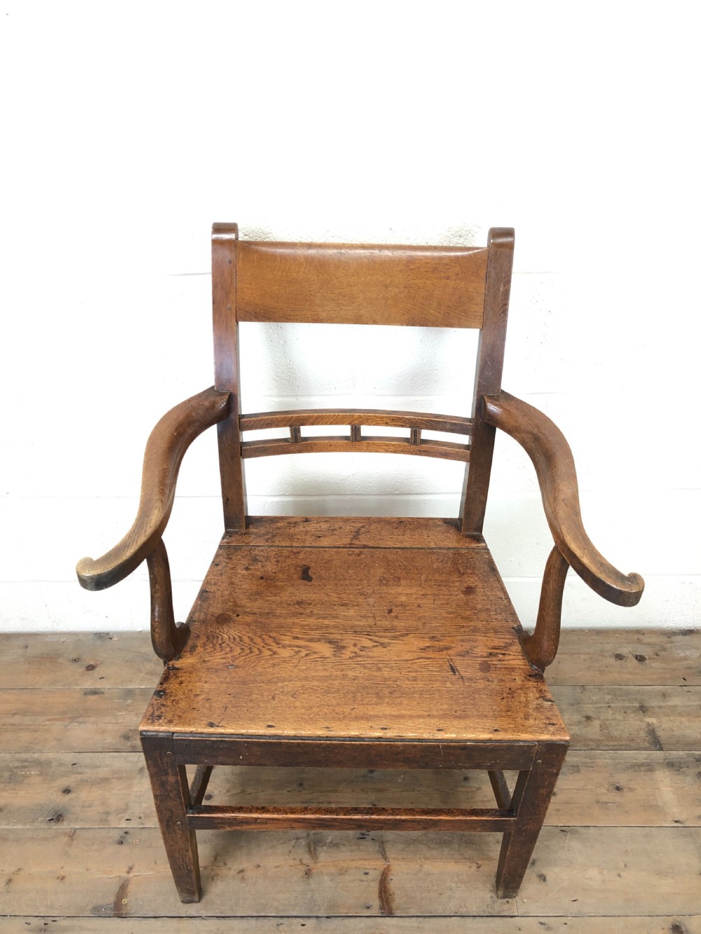 Antique 19th Century Welsh Oak Farmhouse Chair View III