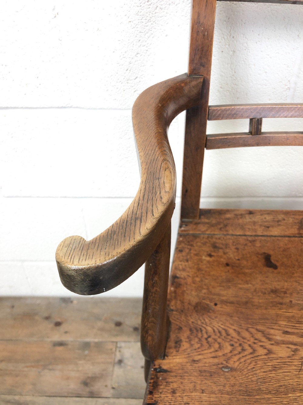 Antique 19th Century Welsh Oak Farmhouse Chair View IV