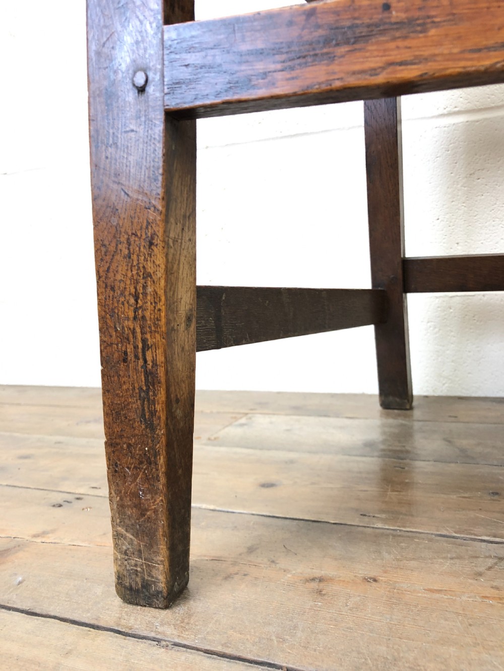 Antique 19th Century Welsh Oak Farmhouse Chair View VII