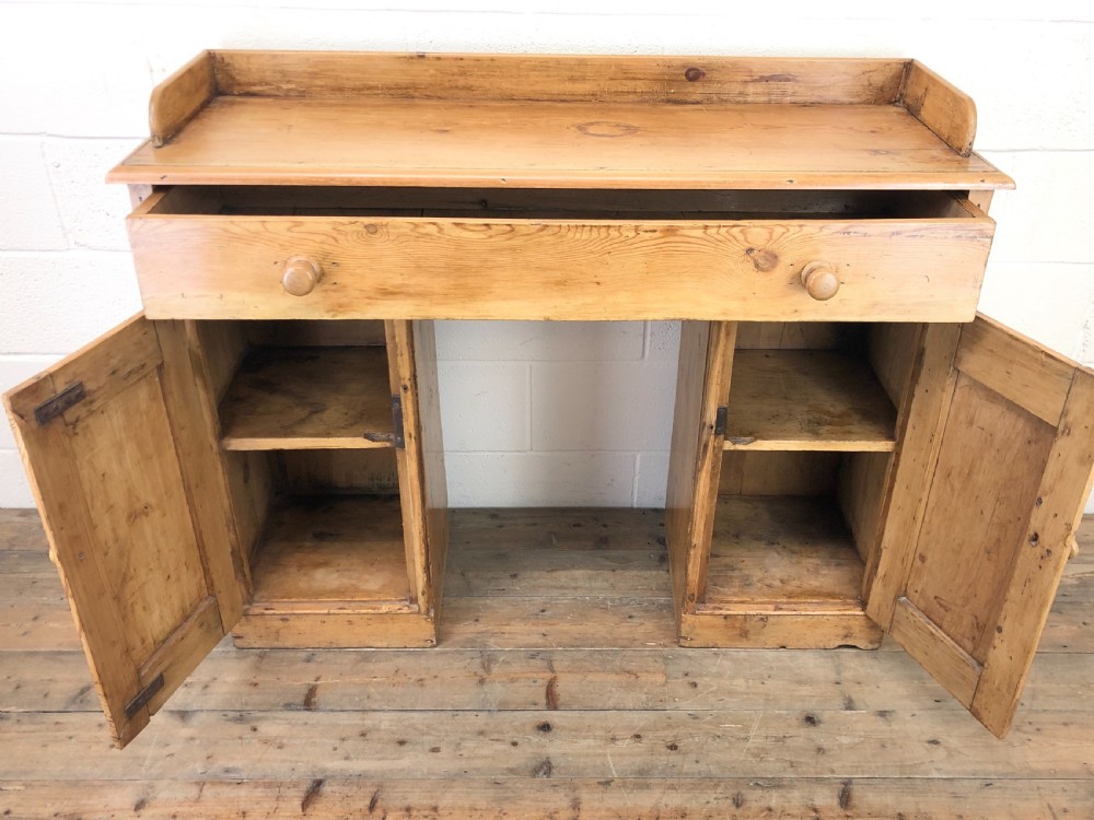 Victorian Pine Twin Pedestal Sideboard View IV