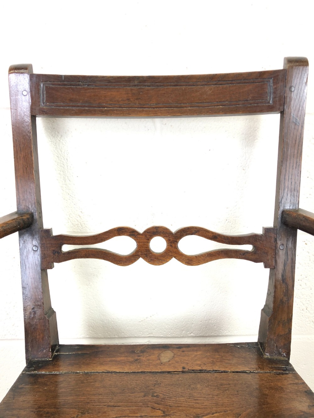 19th Century Welsh Oak Ball and Rail Back Chair View IV