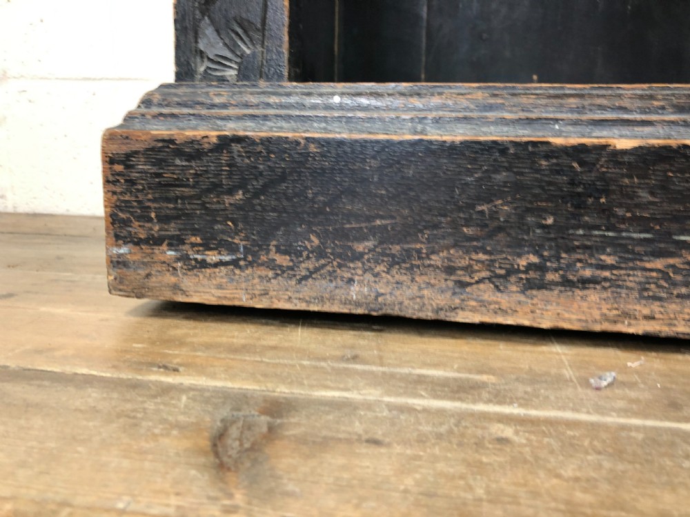 Victorian Oak Gothic Style Carved Bookcase View VI