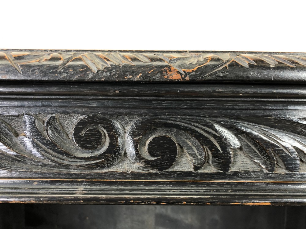 Victorian Oak Gothic Style Carved Bookcase View VII