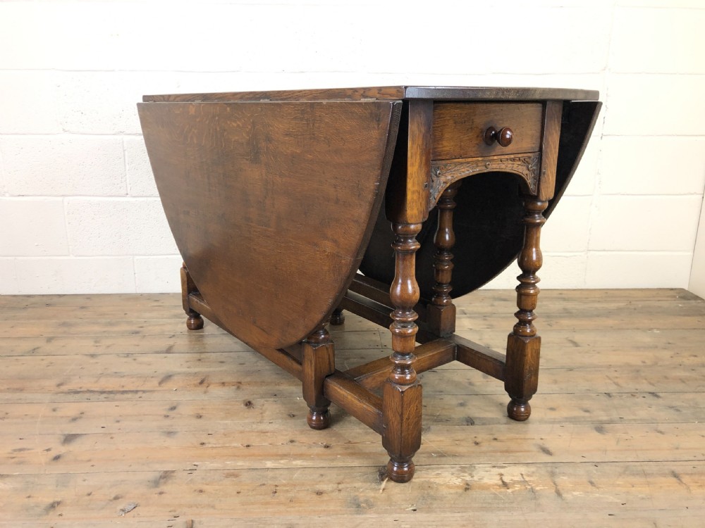 19th Century Oak Gateleg Dining Table View IX