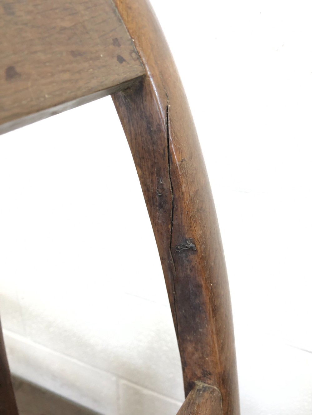 Set of Four Antique Farmhouse Kitchen Chairs View VI