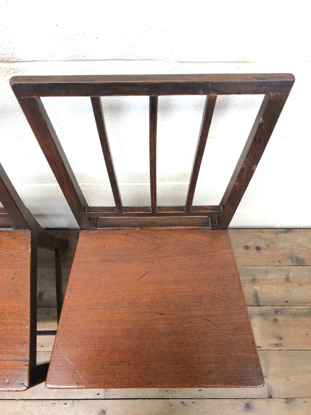 Pair of 19th Century Country Oak Farmhouse Chairs View V
