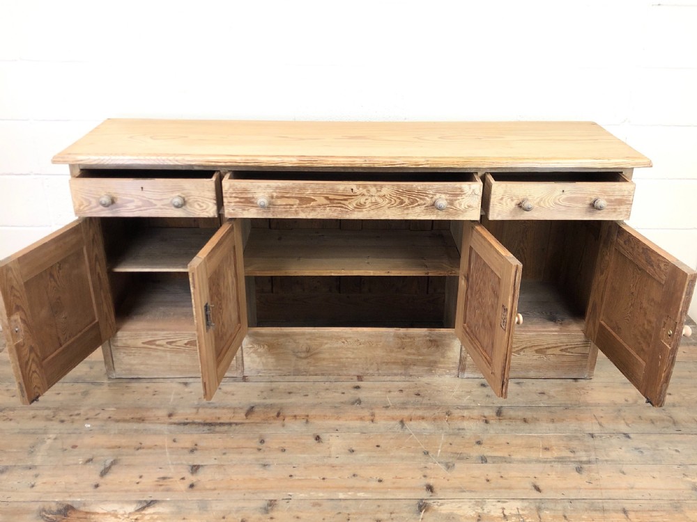 Pitch Pine Sideboard with Four Cupboards View III