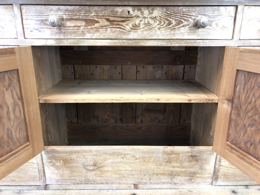 Pitch Pine Sideboard with Four Cupboards View VI