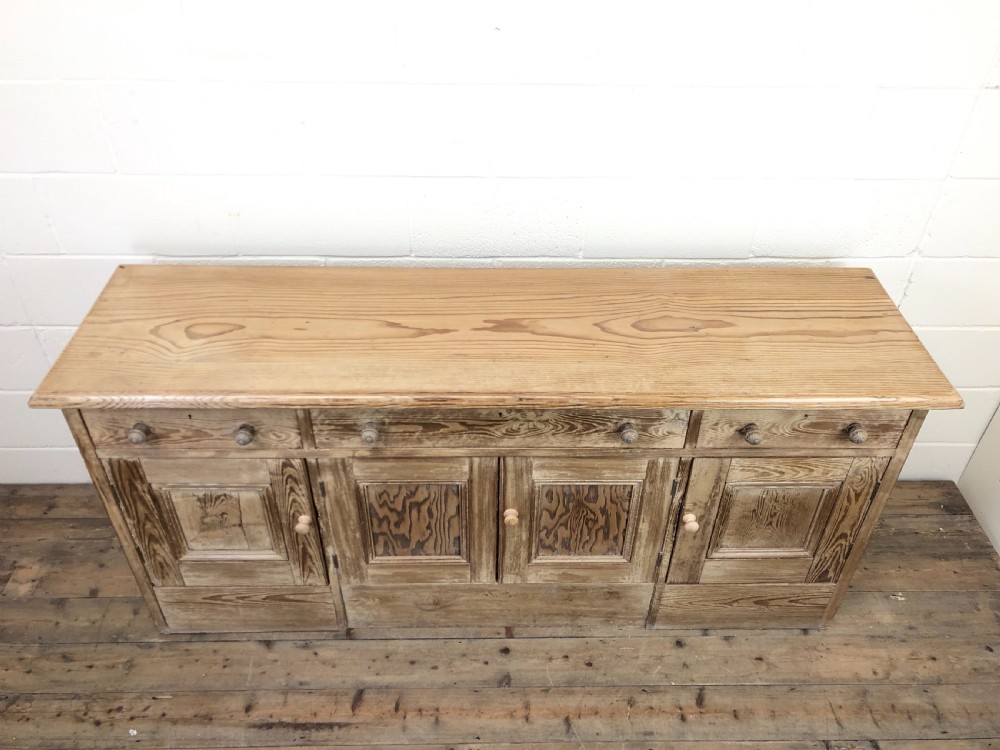 Pitch Pine Sideboard with Four Cupboards View VIII