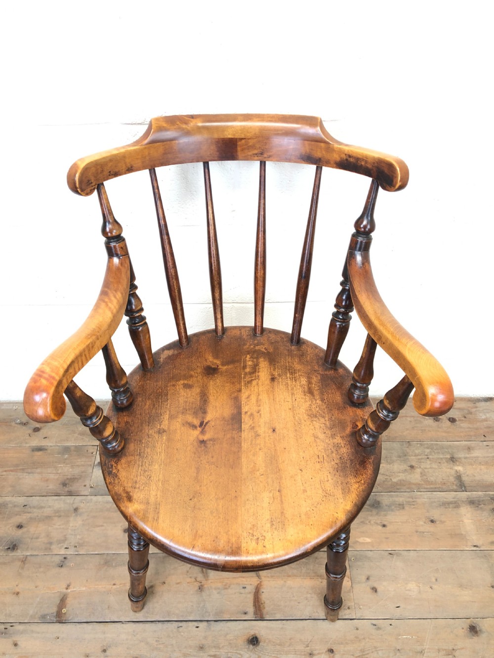 Antique Early 20th Century Ash Armchair View II