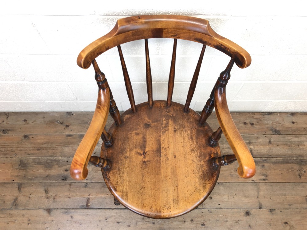 Antique Early 20th Century Ash Armchair View IV