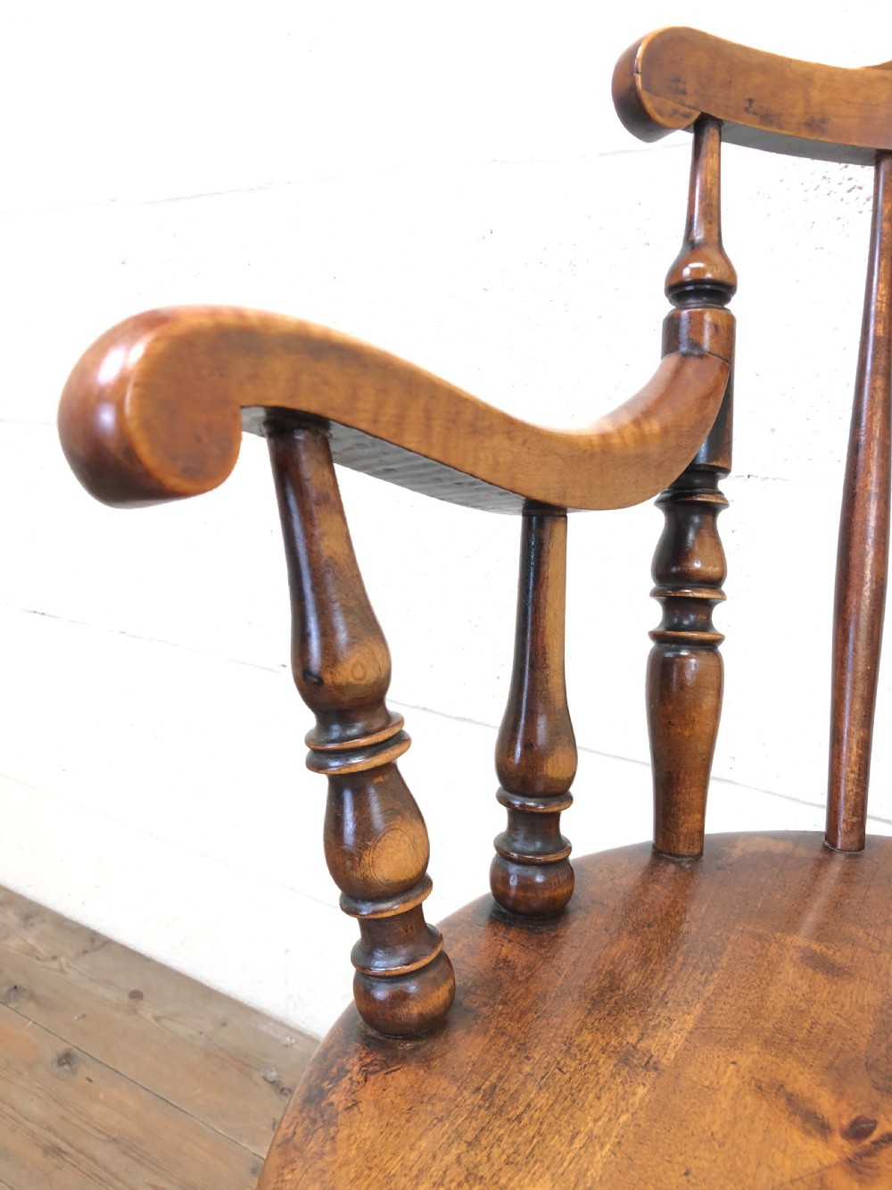 Antique Early 20th Century Ash Armchair View V