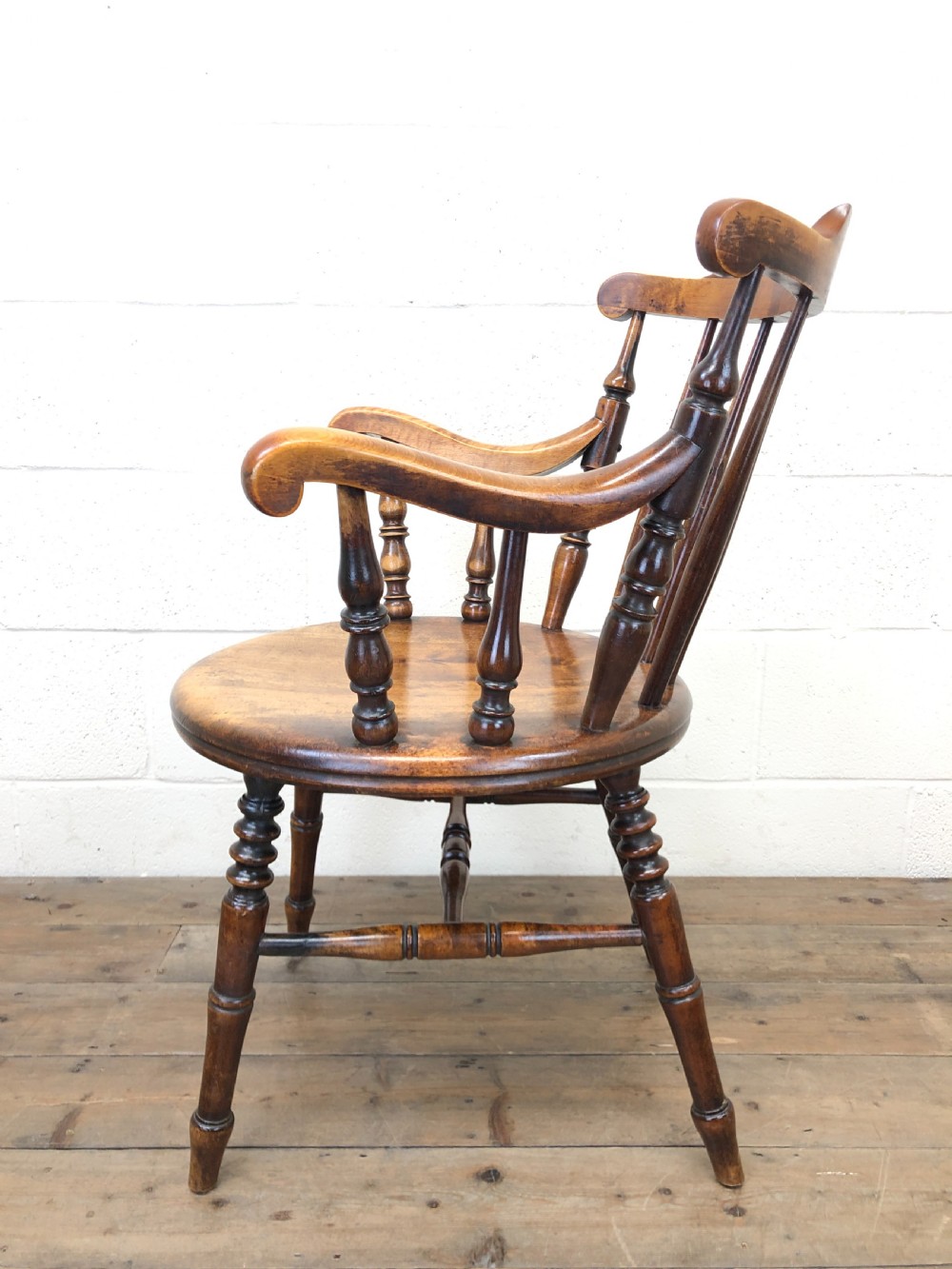 Antique Early 20th Century Ash Armchair View VIII