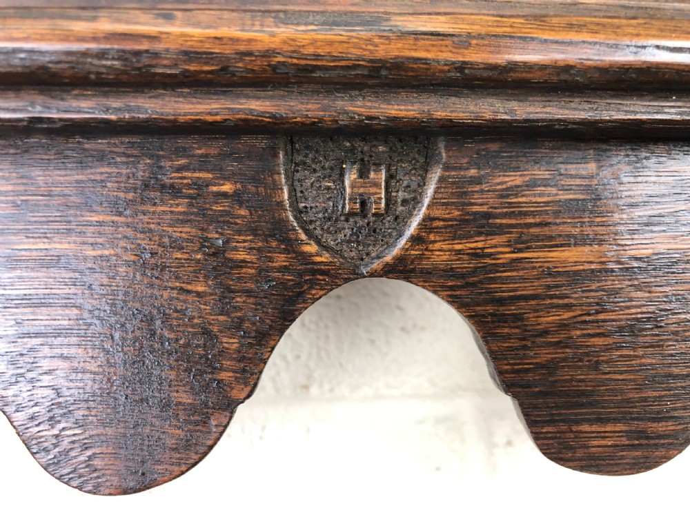 Antique Oak Rack with Carved Detail  View III