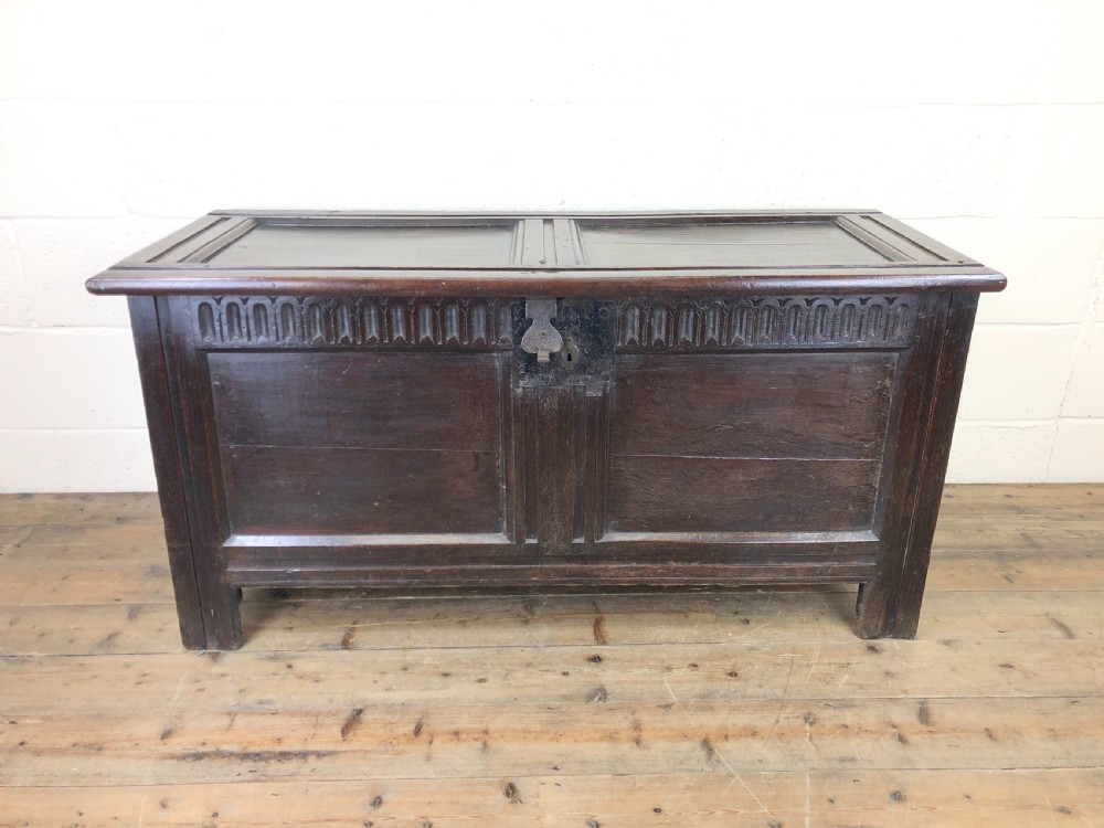 Antique Oak Coffer View II