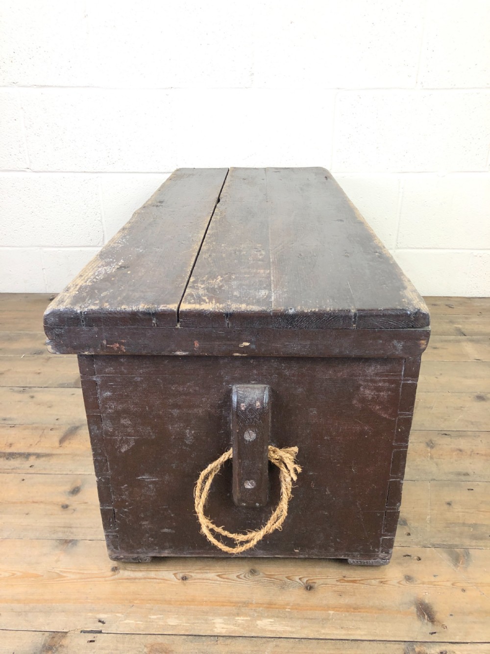 Rustic Wooden Storage Chest View VII