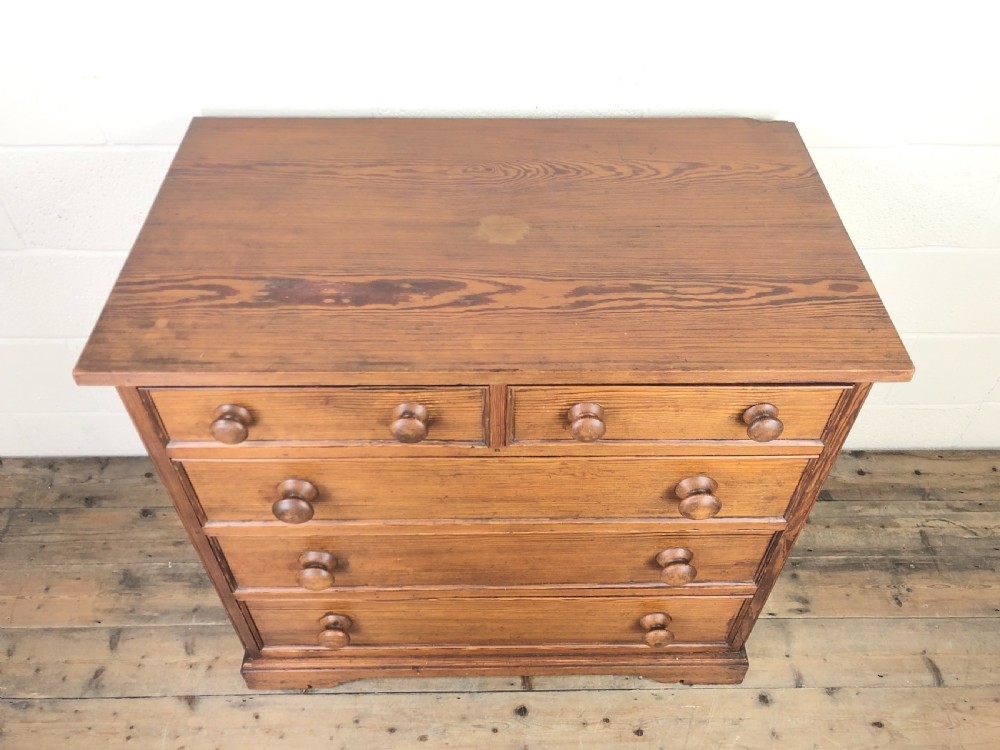 Early 20th Century Pitch Pine Chest of Drawers View II