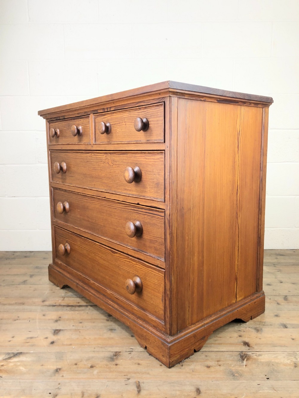 Early 20th Century Pitch Pine Chest of Drawers View V
